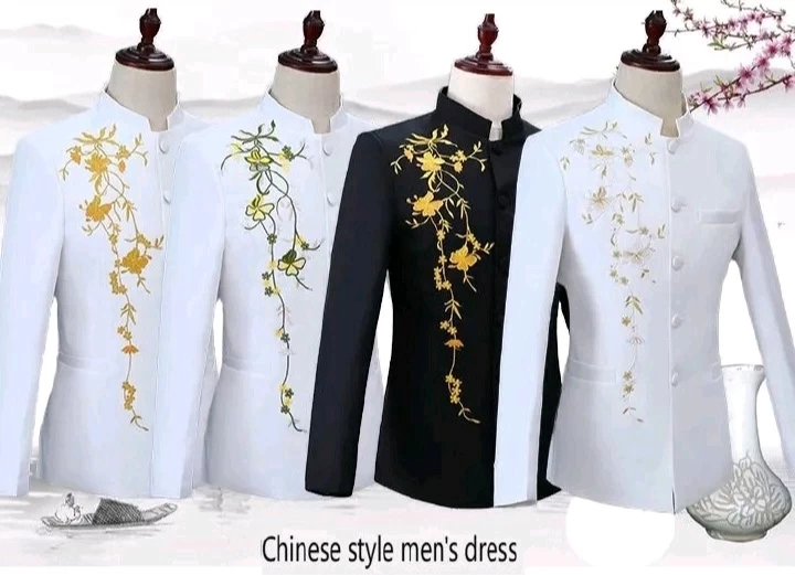 Jacket + Pant Men Business Slim Suits Solid printing Wedding Office Dress Prom Suit Two-Piece Fashion City Embroidery/Embroidery Craft Print Vintage Style