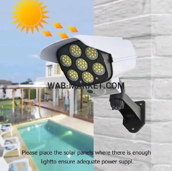 Une usine Y50 caméra de simulation de lumière de surveillance solaire éclairage extérieur de cour LED lampe murale de détection de corps humain lampadaire de jardin